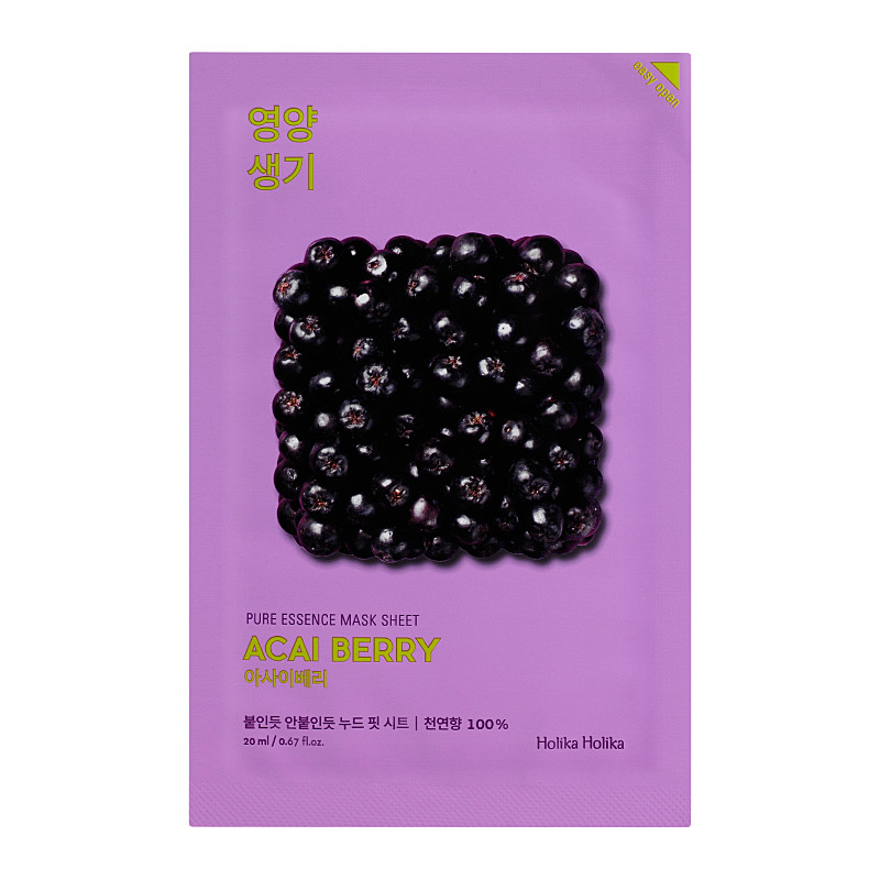 Holika Holika Pure Essence Mask Sheet Gesichtsmaske Acai Berry  Beeren 1pc