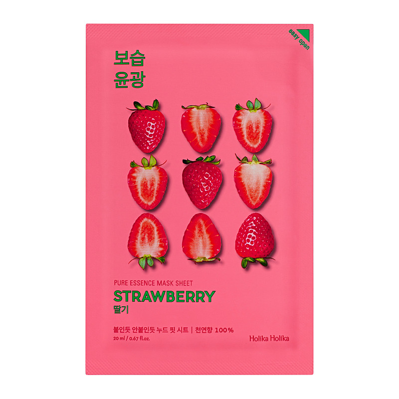 Holika Holika Pure Essence Mask Sheet Gesichtsmaske Strawberry Erdbeer 1pc