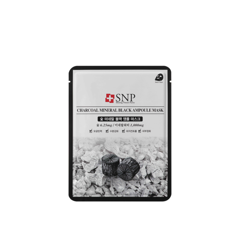 SNP Charcoal Mineral Black Ampoule Mask