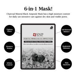 SNP Charcoal Mineral Black Ampoule Mask
