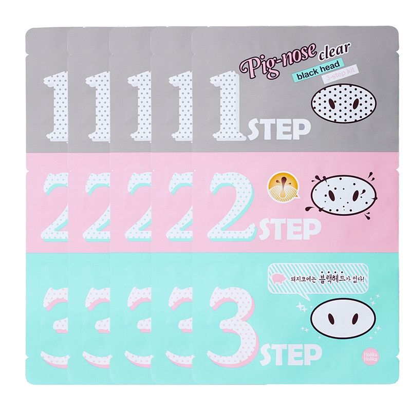 Holika Holika Pig Nose Clear Blackhead 3-Step - Set 5pcs